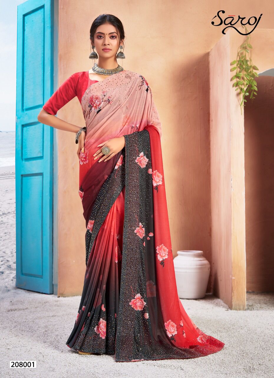 Saroj Monali 2 Festive Wear Designer Important Lycra Digital Printed Saree Collection